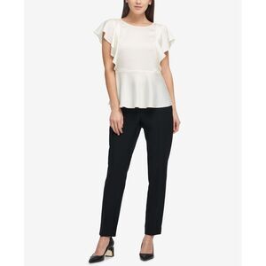 DKNY Ruffled Flowy Top